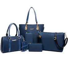 6 Pcs Handbag Set Top Handle Bag, Satchel, Crossbody, Shoulder Bag, Clutch, Coin Purse