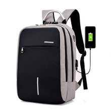 Canvas USB Backpack Laptop Anti-Theft Bag